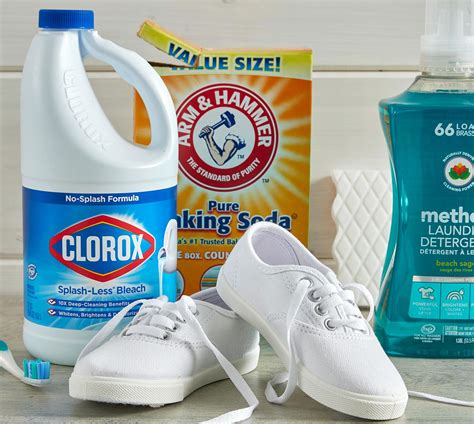 clean white shoes with peroxide.